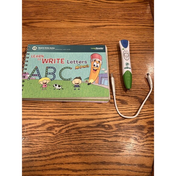 LeapFrog Leap Tag Reader Green Stylus Pen 21301 Lot w/ Books Reading Adventure + - Picture 2 of 9